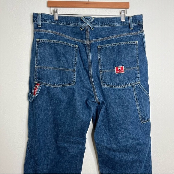 Vintage Tommy Hilfiger Denim Mens Denim Carpenter Jeans Blue Cotton Baggy Sz 38 - Picture 11 of 16